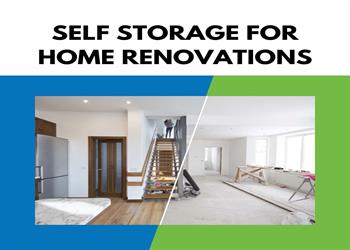 Self storage for home renovations