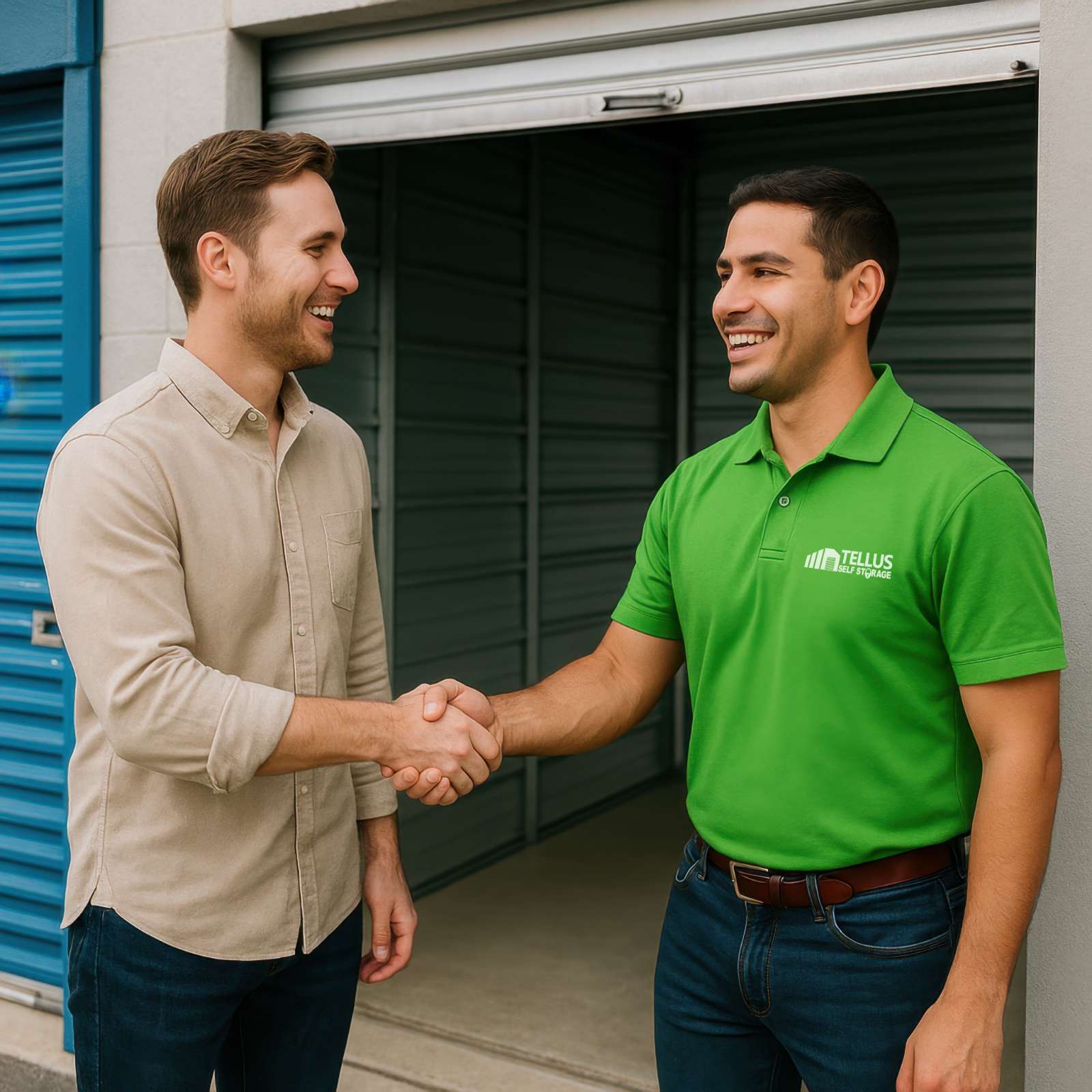 Happy Tellus Storage Employee